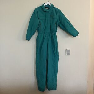 Eddie Bauer 12 Ski Suit One Piece Snowsuit Retro Snow Bib Coveralls Vtg Womens